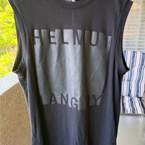 Helmut Lang Black Crewneck Graphic Tee